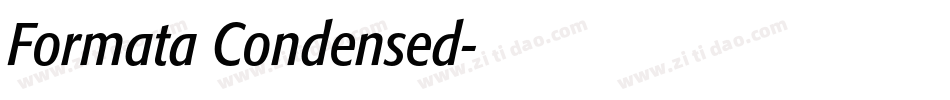 Formata Condensed字体转换